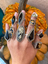 Load image into Gallery viewer, Double Beaded Black Onyx Marquis Ring—size 7