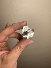 Load image into Gallery viewer, Cluster Ring - White Buffalo, Turquoise & Aloe Variscite (size 6.5)