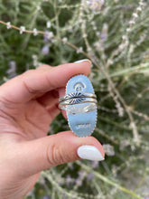Load image into Gallery viewer, Double Bead Wire White Buffalo Statement Ring - size 8