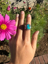 Load image into Gallery viewer, Sonoran Gold Turquoise Wide Band Ring - size 6.5 (fits like 6)