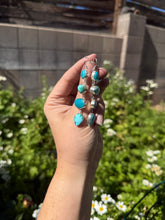 Load image into Gallery viewer, Turquoise Droplet Earrings - 4 Stone