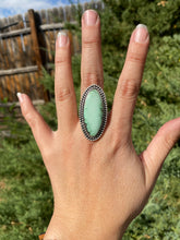 Load image into Gallery viewer, Seafoam Green Saguaro Variscite Statement Ring - size 8