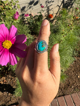 Load image into Gallery viewer, Sonoran Gold Turquoise Wide Band Ring - size 6.5 (fits like 6)