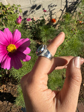 Load image into Gallery viewer, Sonoran Gold Turquoise Wide Band Ring - size 6.5 (fits like 6)