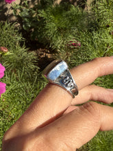 Load image into Gallery viewer, Chunky Gold Rutilated Quartz Wide Band Ring - size 8 (fits like 7.5/8)