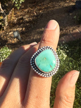 Load image into Gallery viewer, Royston Turquoise Double Beaded Ring—Size 7.5