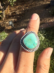 Royston Turquoise Double Beaded Ring—Size 7.5