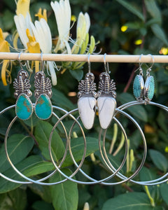 Scorpion Swing Hoops—Kingman Turquoise