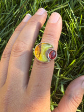 Load image into Gallery viewer, Eclipse Ring - Red Garnet (size 7)