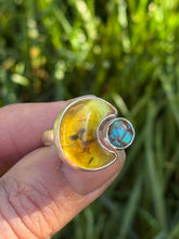 Load image into Gallery viewer, Eclipse Ring - Kingman Turquoise (size 6)