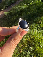 Load image into Gallery viewer, Black Onyx Round Ring - size 9