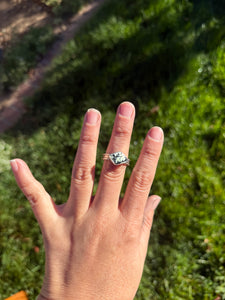 Aloe Variscite Kite Ring - size 12