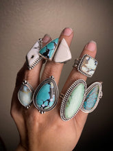 Load image into Gallery viewer, Seafoam Green Saguaro Variscite Statement Ring - size 8