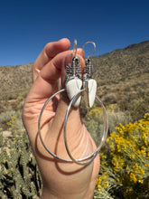 Load image into Gallery viewer, Scorpion Swing Hoops—White Buffalo