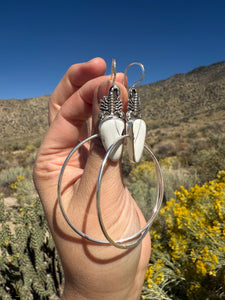 Scorpion Swing Hoops—White Buffalo