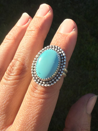 Baby Blue Turquoise Ring - size 4.75