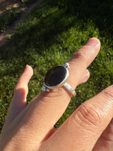 Load image into Gallery viewer, Black Onyx Round Ring - size 9