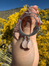 Load image into Gallery viewer, Beaded Mary Hoops - Rose Quartz