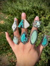Load image into Gallery viewer, Seafoam Green Saguaro Variscite Statement Ring - size 8