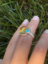 Load image into Gallery viewer, Eclipse Ring - Kingman Turquoise (size 7.5)