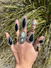 Load image into Gallery viewer, Gold Sheen Obsidian Ring (Framed)—size 10