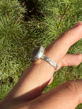 Load image into Gallery viewer, Gold Rutilated Quartz and Black Onyx Double Ring—size 8.25