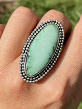 Load image into Gallery viewer, Seafoam Green Saguaro Variscite Statement Ring - size 8
