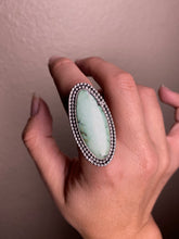 Load image into Gallery viewer, Seafoam Green Saguaro Variscite Statement Ring - size 8