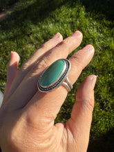 Load image into Gallery viewer, Green-blue Hubei Turquoise Ring - size 7