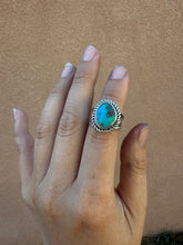 Load image into Gallery viewer, Sonoran Gold Turquoise Wide Band Ring - size 6.5 (fits like 6)