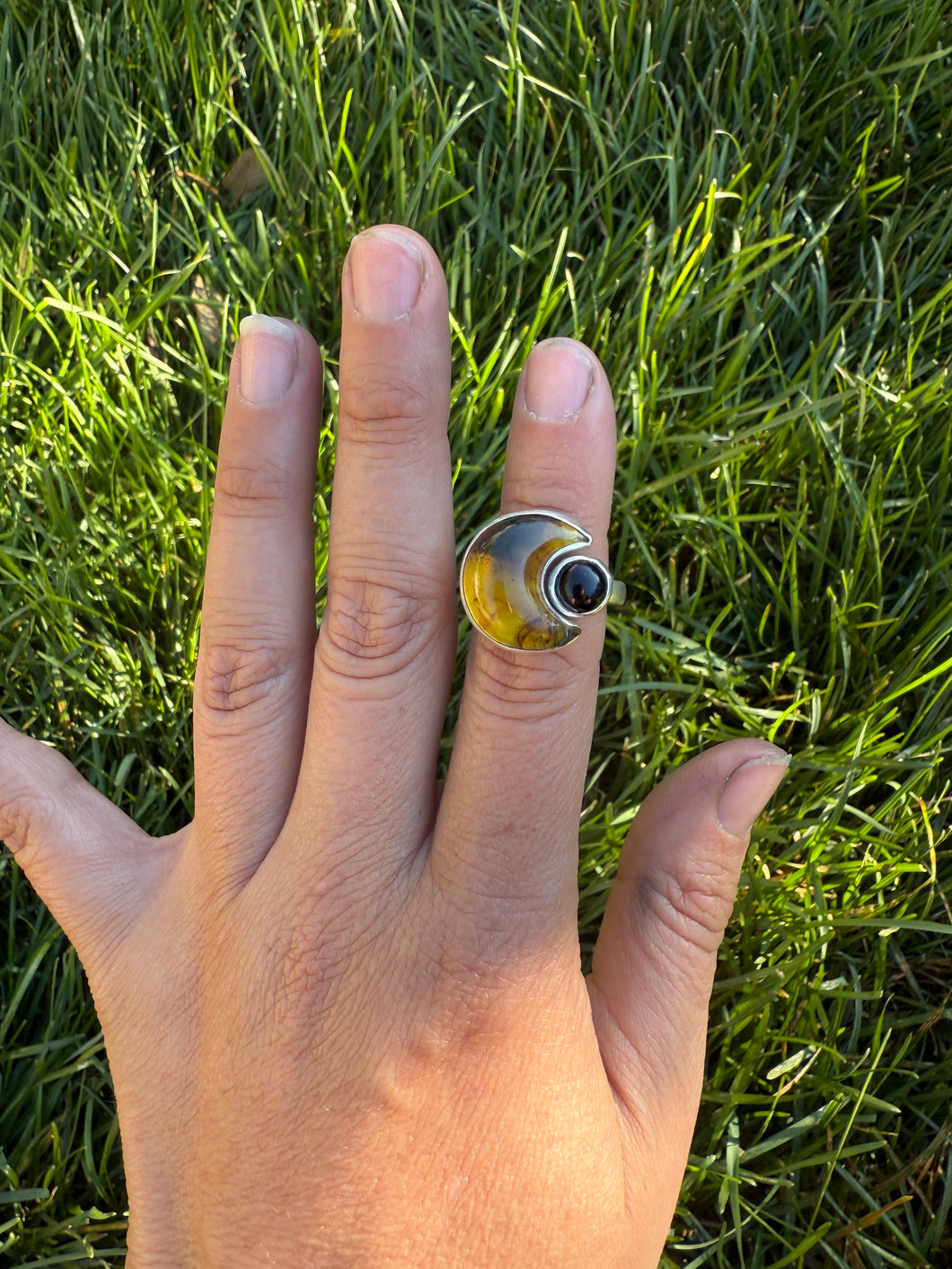 Eclipse Ring - Black Onyx (size 9.5)  *DISCOUNTED*
