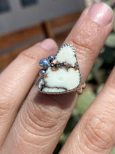 Load image into Gallery viewer, Creamy Aloe Variscite Triangle Ring—Size 5.5