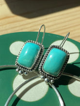 Load image into Gallery viewer, Sky Blue Campitos Turquoise Swing Hoops