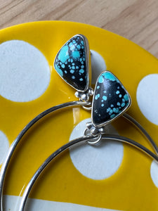 Speckled Campitos Turquoise Hoops
