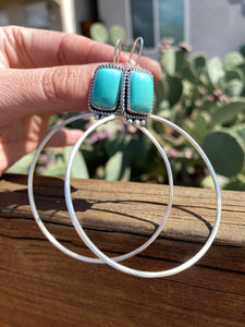 Sky Blue Campitos Turquoise Swing Hoops