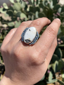 Framed White Buffalo Ring—Size 9