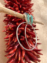 Load image into Gallery viewer, Green Hubei Turquoise Swing Hoops