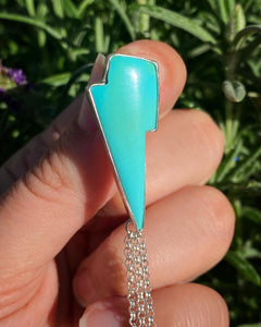 Turquoise Lightning Bolt Single Earring