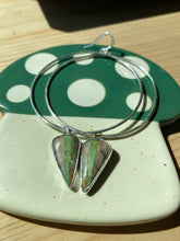 Load image into Gallery viewer, Sage Green Royston Ribbon Turquoise Hoops