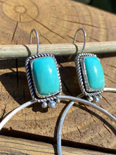 Load image into Gallery viewer, Sky Blue Campitos Turquoise Swing Hoops