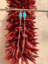 Load image into Gallery viewer, Gemmy Nacozari Turquoise Chain Dangle Earrings