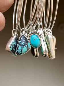 Speckled Campitos Turquoise Hoops
