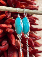 Load image into Gallery viewer, Gemmy Nacozari Turquoise Chain Dangle Earrings