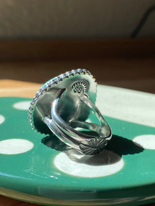 Royston Turquoise Double Beaded Ring—Size 7.5