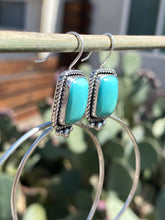 Load image into Gallery viewer, Sky Blue Campitos Turquoise Swing Hoops