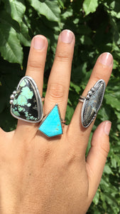 Kingman turquoise kite ring - size 10