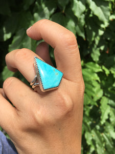 Kingman turquoise kite ring - size 10