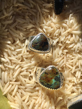 Load image into Gallery viewer, Wide stamped Sky Song turquoise ring - size 12