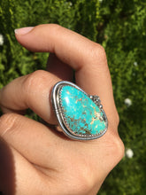 Load image into Gallery viewer, Royston turquoise statement ring - size 8