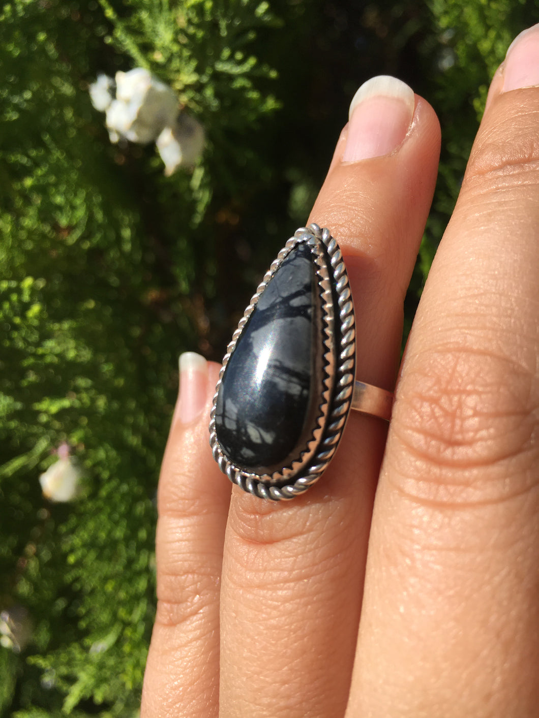 Picasso jasper ring - size 5